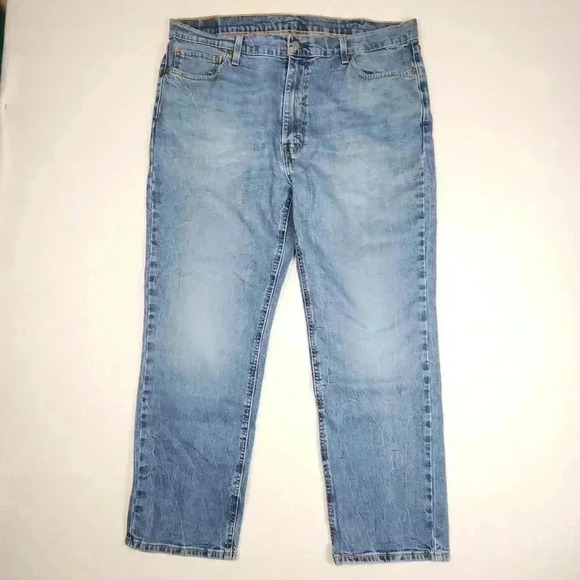 Levi's 541 Mens Jeans Athletic Taper Fit Blue Denim Size 40x30 Medium Wash Fade - Picture 4 of 14
